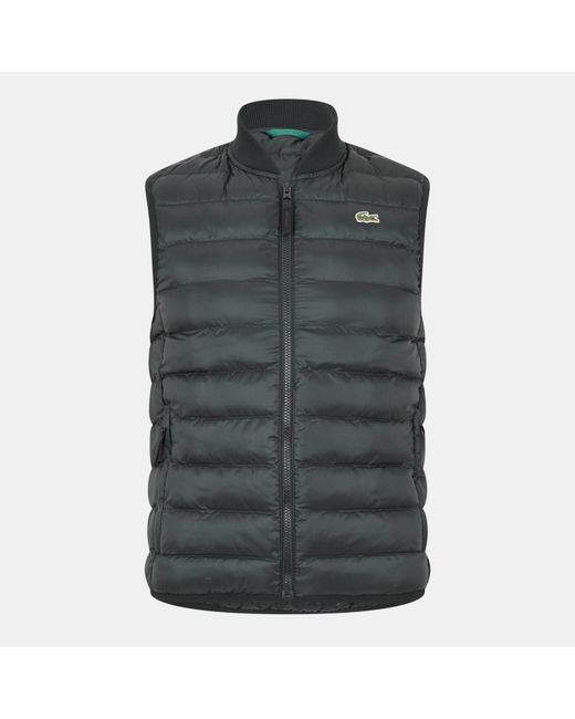 Lacoste Green Quilted Gilet for men