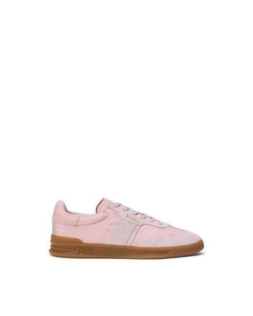Polo Ralph Lauren Pink Leather Court Trainers