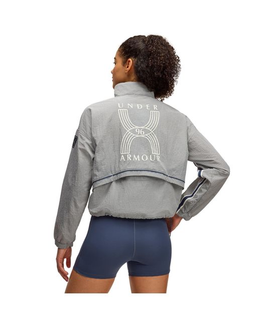 Under Armour Gray Weather Resistant Streamlined Performance Running Jacket