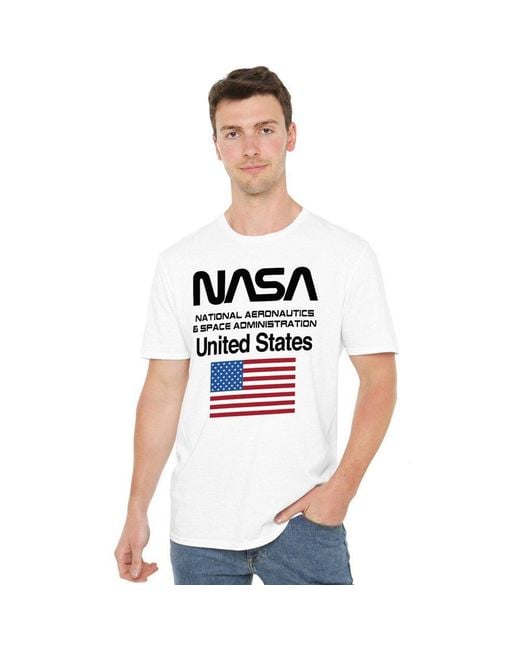 NASA White Administration Cotton T-Shirt for men