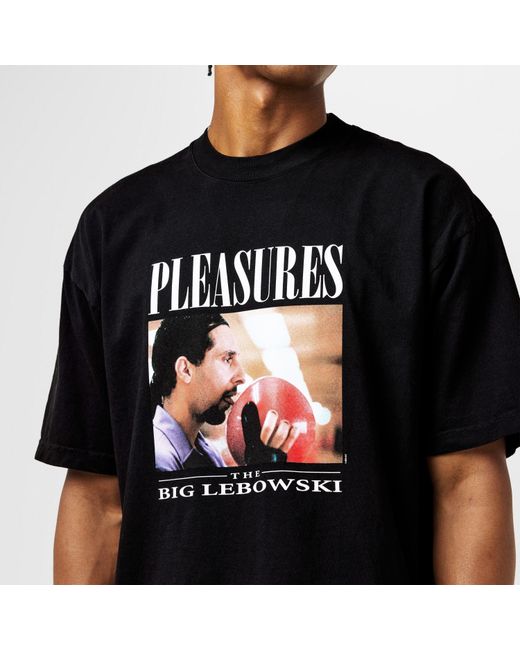 Pleasures Black Regular Fit T-Shirt for men