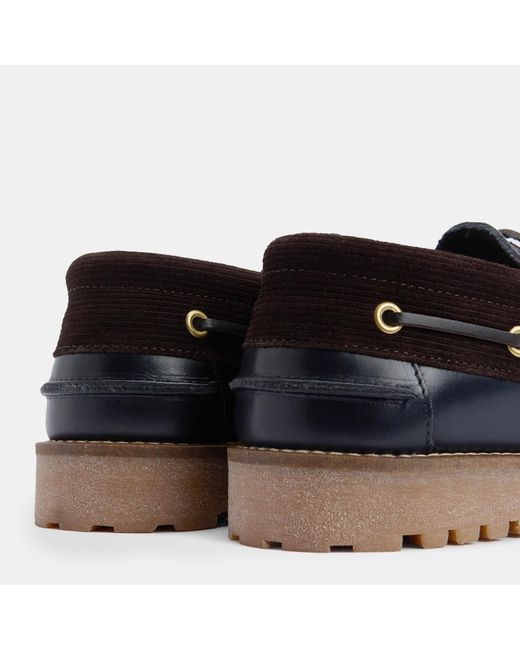 Barbour Black Deck Boat Shoes for men