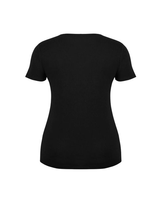 Slazenger 1881 Black Ladies V Neck Tee Shirt