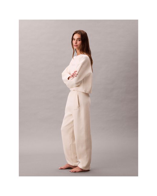 Calvin Klein White Calvin Qultd Joggers Ld54