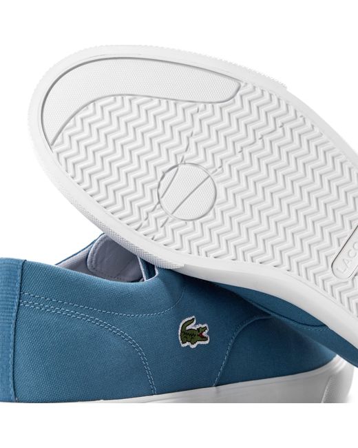Lacoste Blue Canvas Low-Top Trainers for men