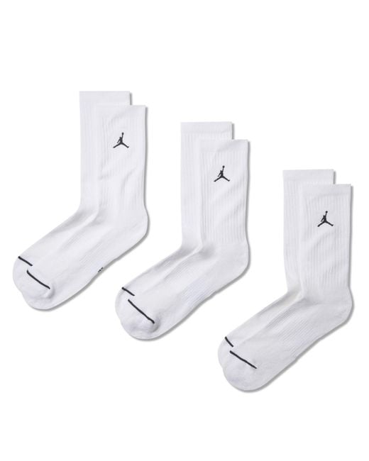 Nike White Everyday Crew Socks (3 Pairs)
