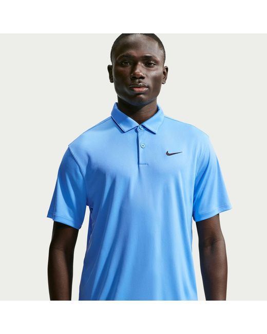 Nike Blue Short Sleeve Performance Polo Shirt for men