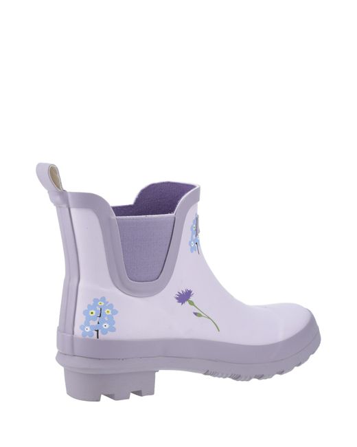 Cotswold Purple Wildflower Ankle Wellingtons