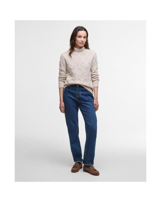 Barbour Natural Burne Roll Neck Jumper