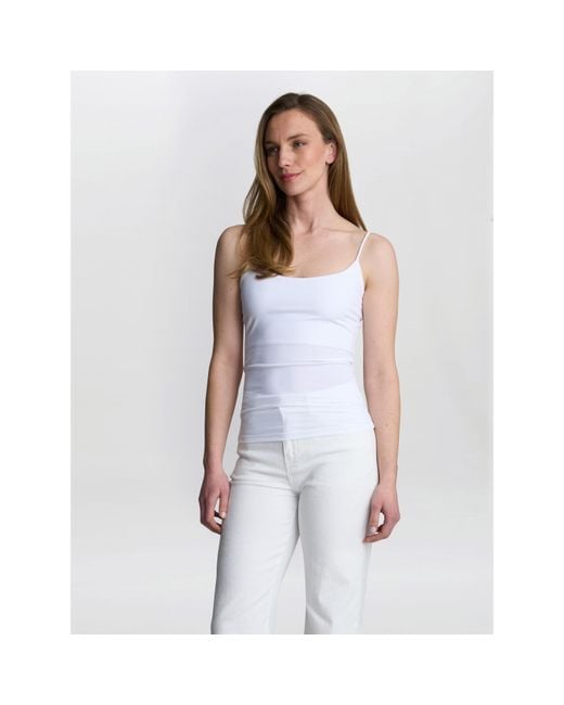 Gina Bacconi White Bibi Bra Shelf Vest