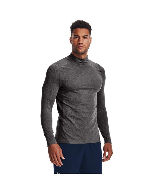 Under Armour Gray Coldgear Armour Fitted Mock for men