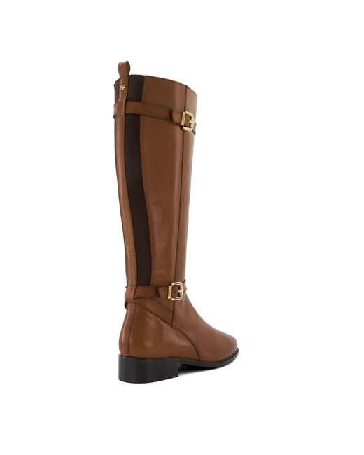 Dune Brown Tepi Knee High Boots