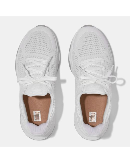 Fitflop White Vitamin Ffx Knit Sports Trainers