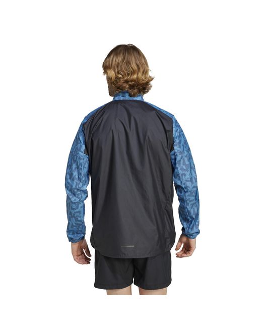 Adidas Blue Trail Wind Wind-Resistant Performance Running Jacket for men