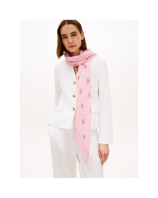 Tommy Hilfiger Pink Lightweight Scarf