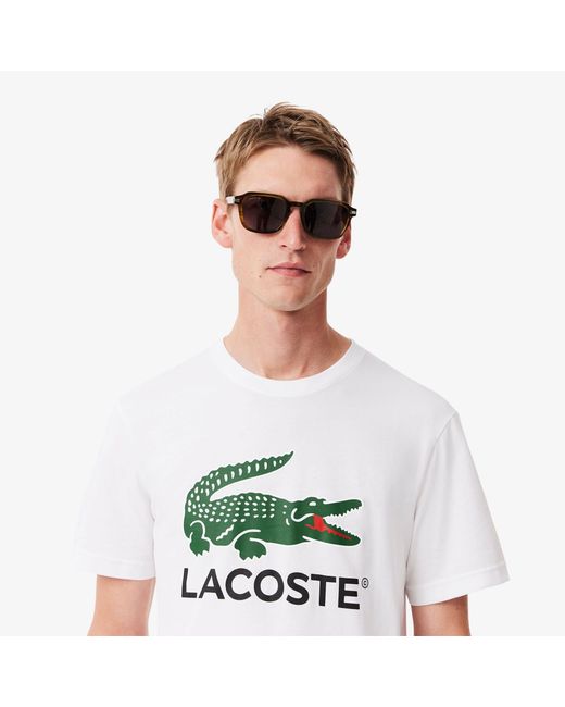 Lacoste White Large Logo T-Shirt for men