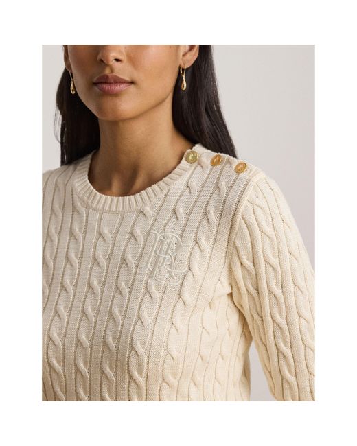 Ralph Lauren Natural Cable-Knit Jumper