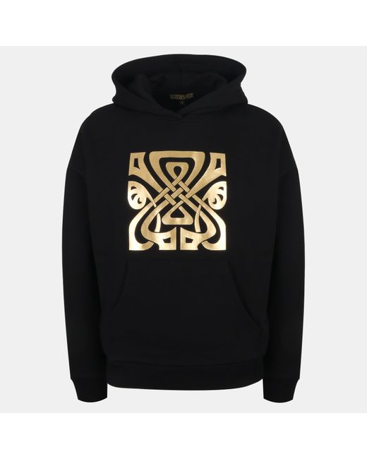Biba Black Over-The-Head Logo Fleece Hoodie