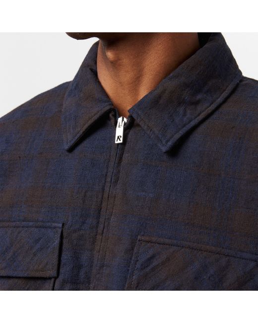 Represent Blue Structured Overshirt for men