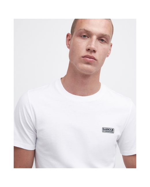 Barbour White Small Logo T-Shirt for men