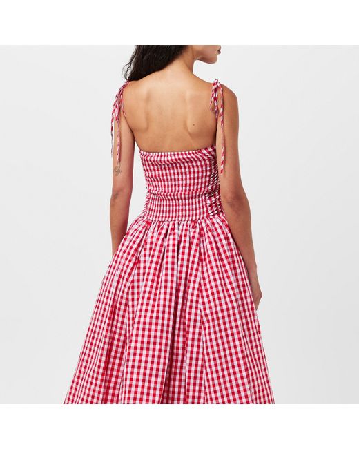 Amy Lynn Red Amy Lynn Alexa Shoulder Tie Ultra Mini Peplum Dress