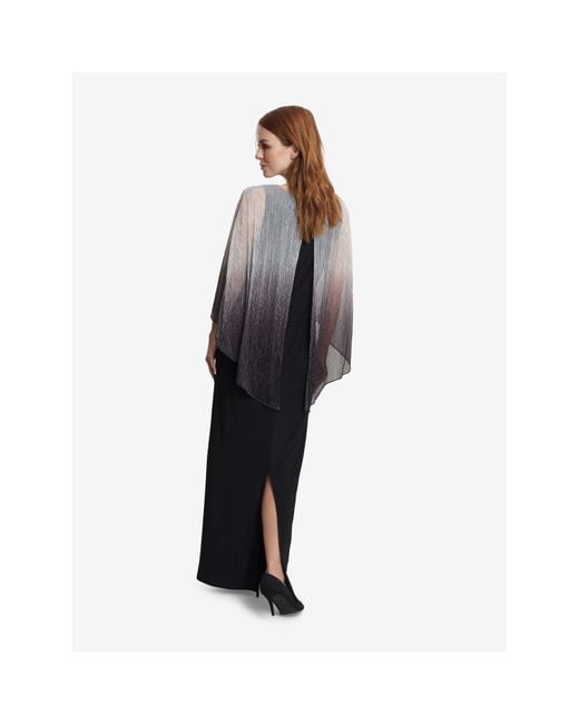 Gina Bacconi Black Avigail Long Ombre Popover Dress