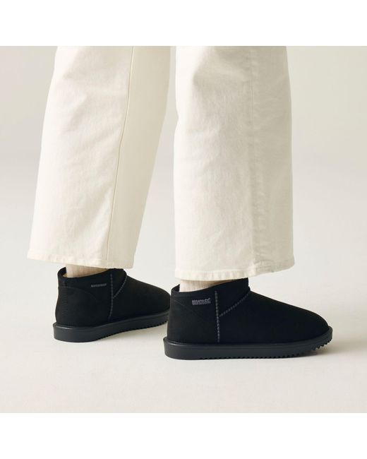Regatta Black Risley Short Waterproof Faux Fur Lined Fla