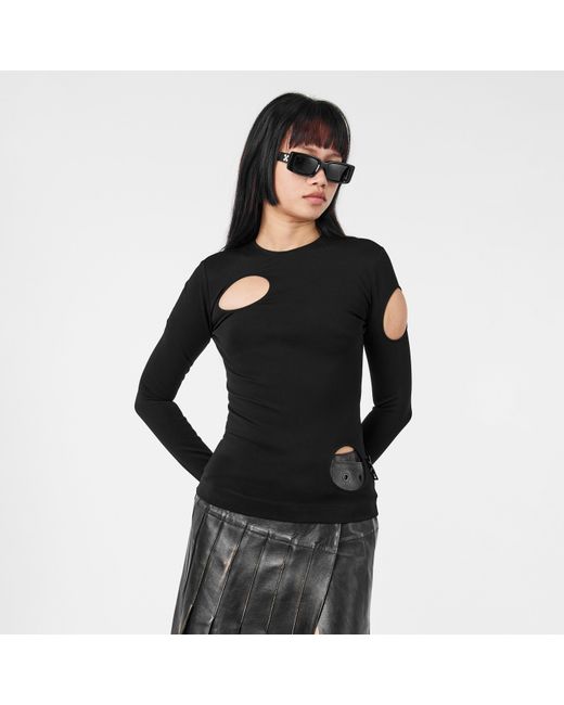 Off-White c/o Virgil Abloh Black Stretch Knitted Top
