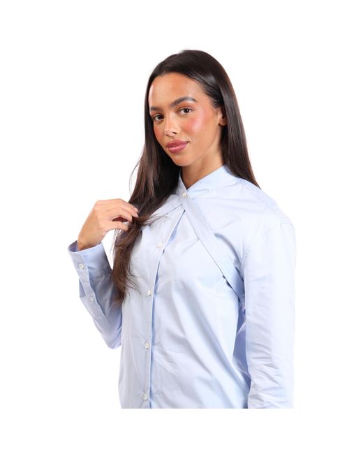 Off-White c/o Virgil Abloh Blue Poplin Cross Belt Shirt