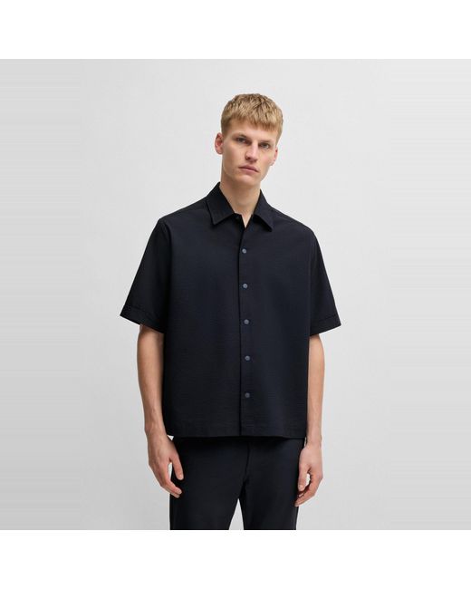 Boss Black Lapoully Seer Plain Short-Sleeve Shirt for men