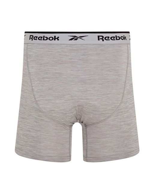 Reebok Gray 3 Pack Performance Boxer Shorts for men