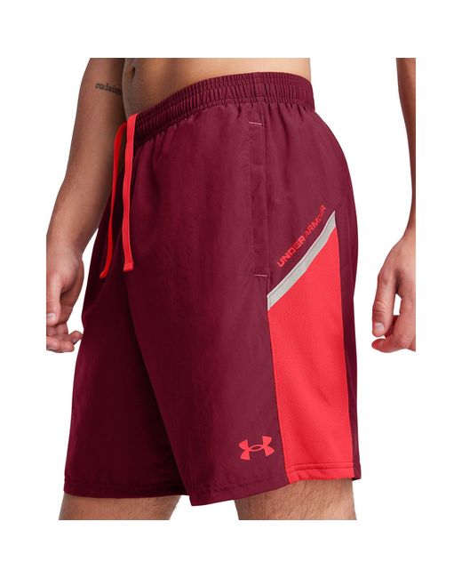Under Armour Red Utility Performance Gym Shorts for men