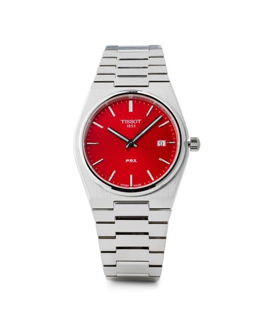 Tissot Red Prx Quartz Analogue Watch for men