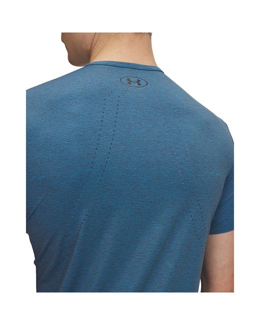 Under Armour Blue Vanish Elite Vent Short-Sleeve Performance Gym Top for men