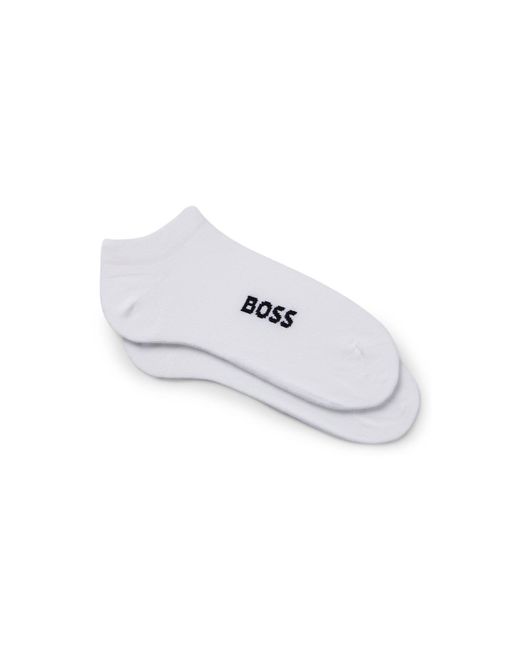 Boss White 2 Pack Of Logo Ankle Socks