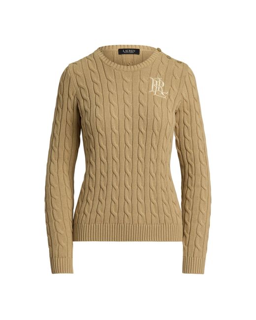 Ralph Lauren White Cable-Knit Jumper