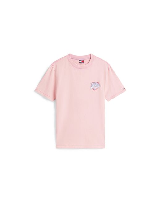 Tommy Hilfiger Pink Wash Heart Heart Graphic T-Shirt