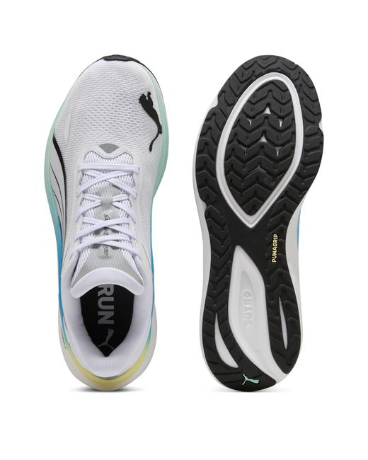 PUMA White Electrify Nitro 4 Running Shoes for men