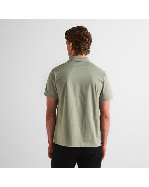 Belstaff Green Steel Short Sleeve Polo Shirt for men