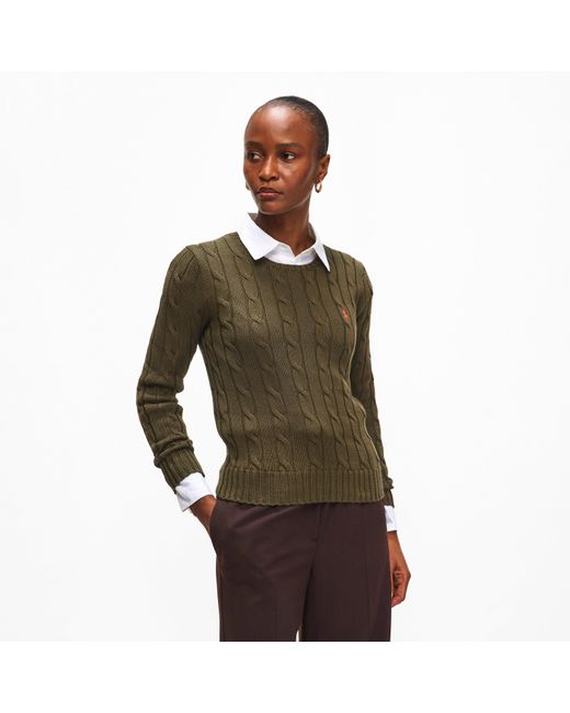 Polo Ralph Lauren Green Cable-Knit Jumper
