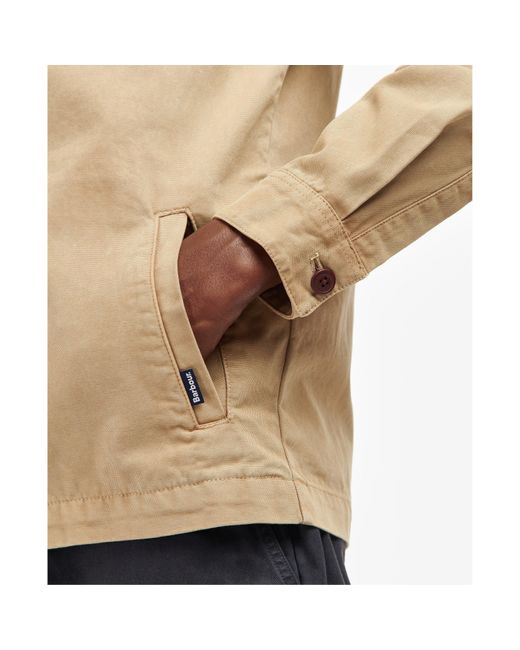 Barbour Natural Washed Cotton Long Sleeve Overshirt for men