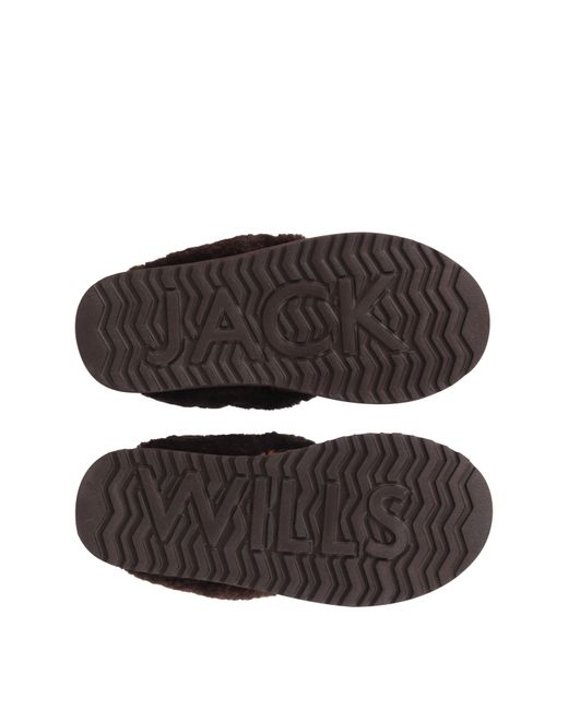 Jack Wills Brown Mule Slippers Ladies