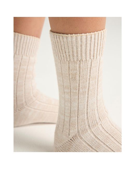 Nudea White Organic Cotton Socks