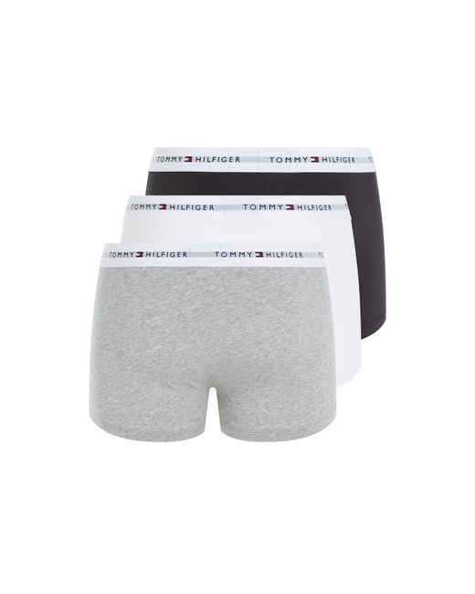 Tommy Hilfiger White 3-Pack Logo Waistband Trunks for men