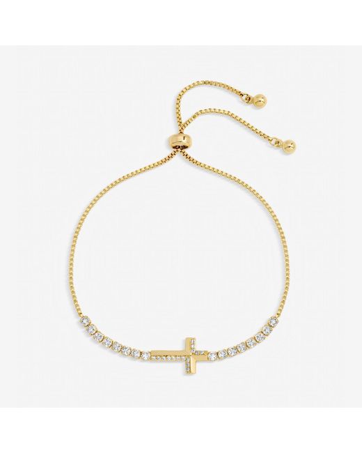 Jon Richard Metallic Plated And Crystal Infinity Toggle Bracelet