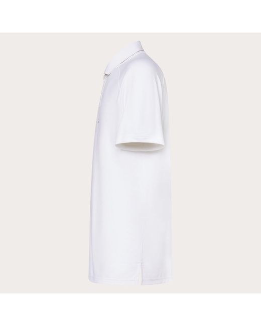 Oakley White Short Sleeve Polo Shirt for men