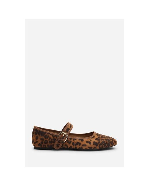 Where's That From Blue Where's Mary Jane Ballet Flats With Buckle Detail