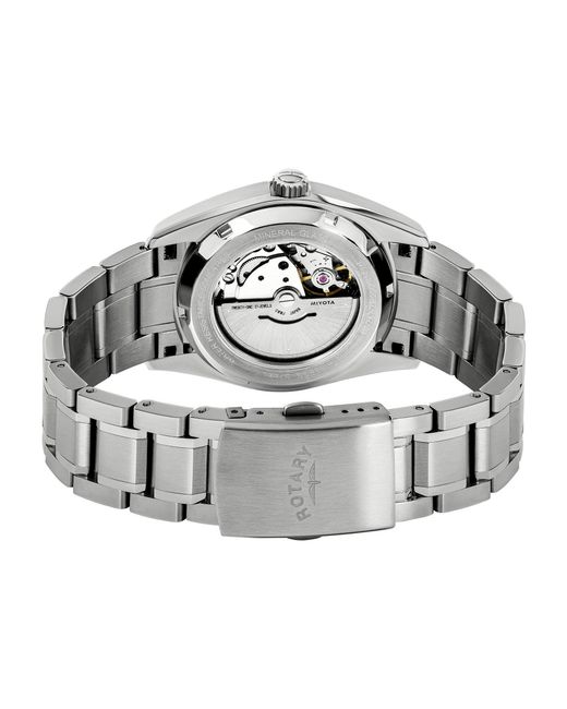 Rotary Metallic Lumen Dial Ss Bracelet Watch for men