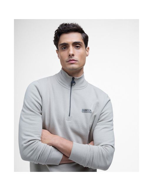 Barbour Blue Essential Sweatshirt for men