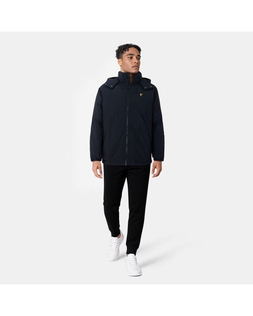 Lyle & Scott Blue Insulated Streamlined Fit Short Puffer Jacket for men